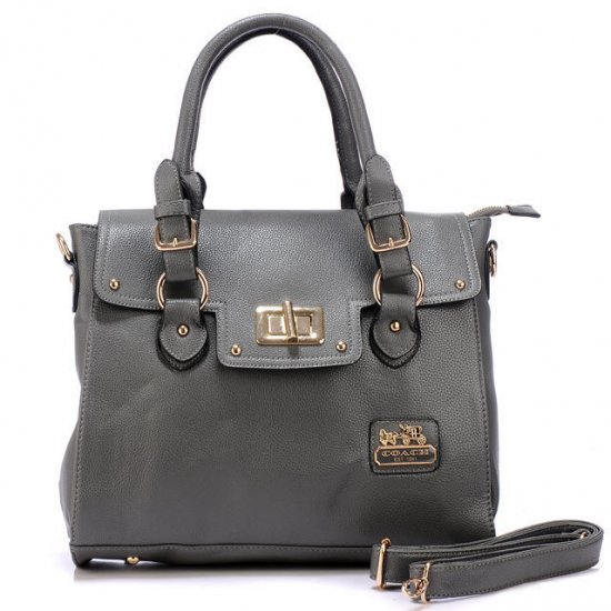 Coach Sadie Flap In Spectator Medium Grey Satchels AOJ | Women - Click Image to Close